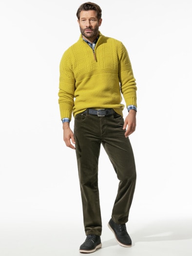 Premium-Cord Five-Pocket Oliv