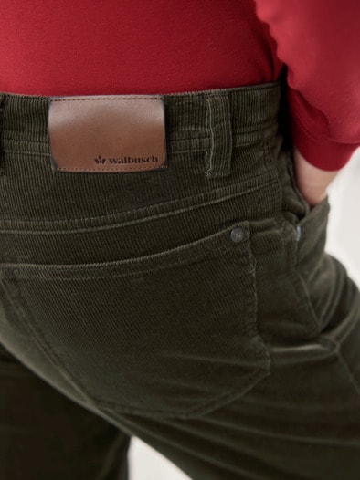 Premium-Cord Five-Pocket Oliv