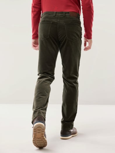 Premium-Cord Five-Pocket Oliv