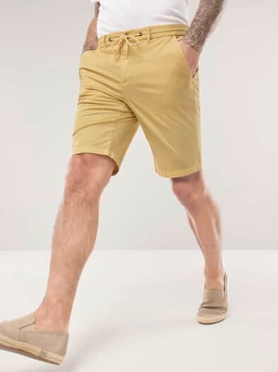 Urlaubs-Bermudas Baumwollstretch Sonnengelb