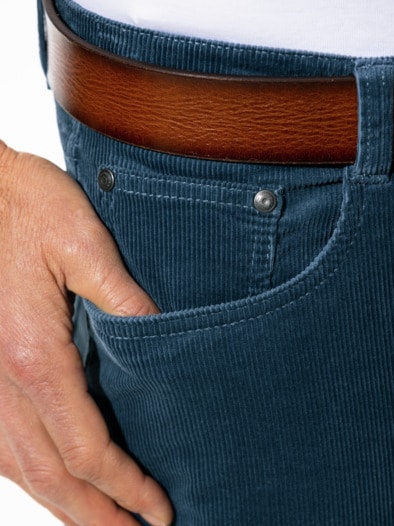 Premium-Cord Five-Pocket Rauchblau