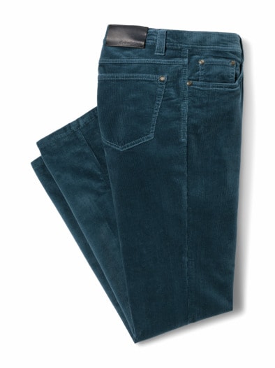 Premium-Cord Five-Pocket Rauchblau