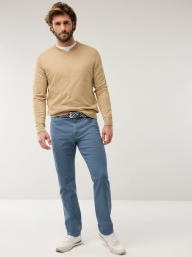 Ganzjahres Five-Pocket Mittelblau