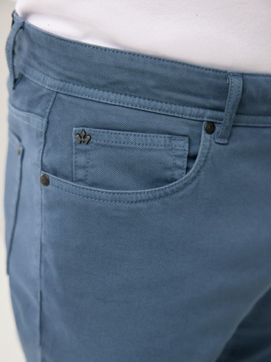 Ganzjahres Five-Pocket Mittelblau