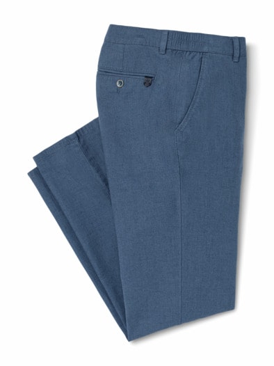 Leinen-Chino Frischekick Jeansblau