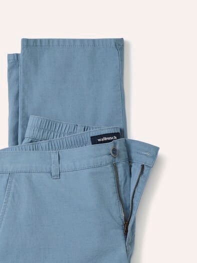 Leinen-Chino Frischekick Hellblau