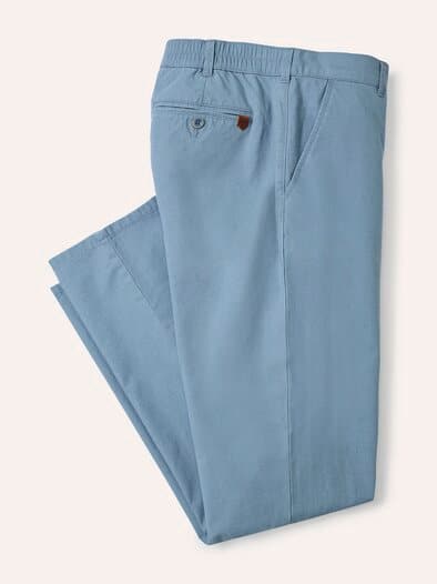 Leinen-Chino Frischekick Hellblau