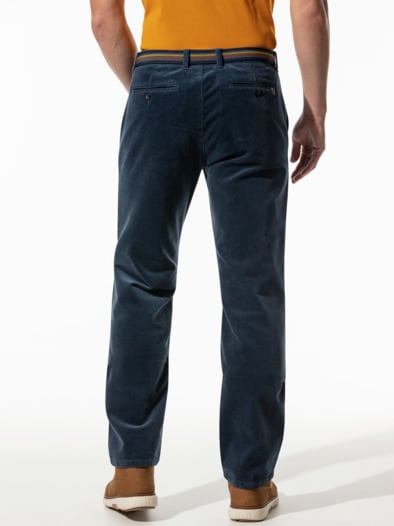 Gürtel-Cord Chino Jeansblau