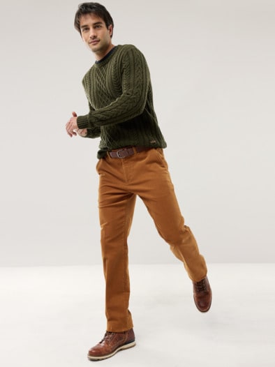 Gürtel-Cord Chino Maisgelb