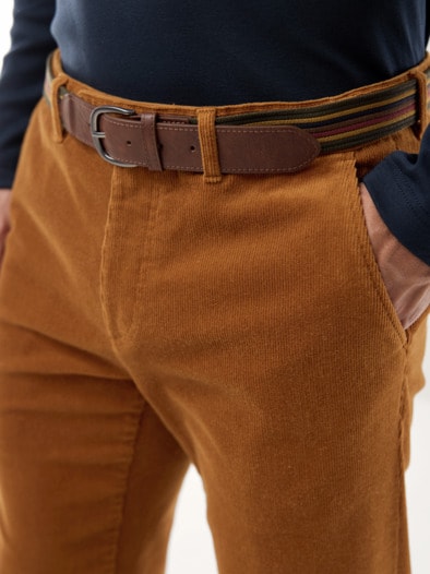 Gürtel-Cord Chino Maisgelb