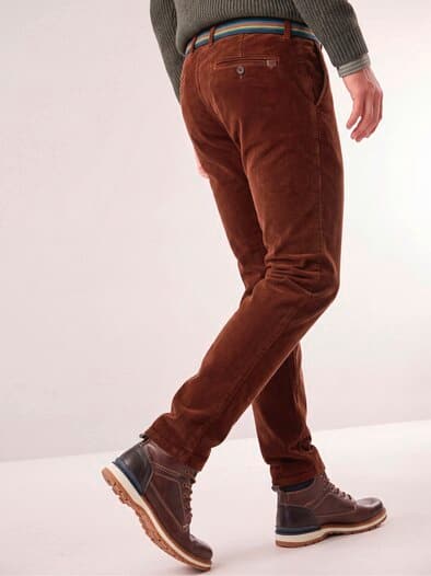 Gürtel-Cord Chino Rostbraun