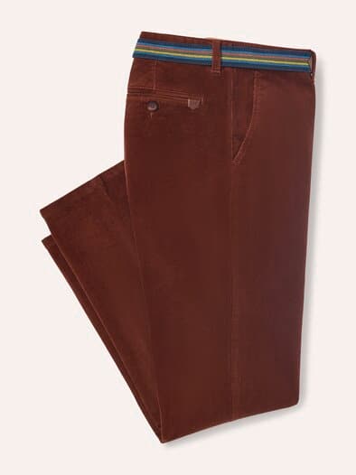 Gürtel-Cord Chino Rostbraun