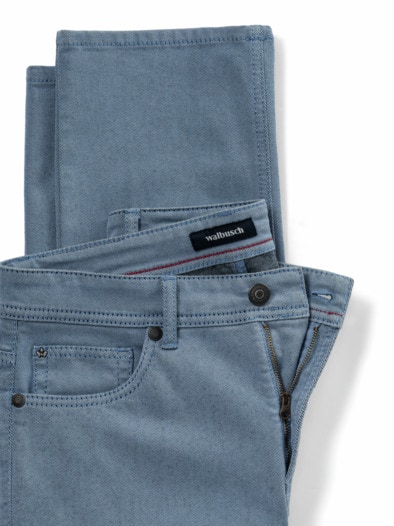 Jeans Sattlerstich Hellblau