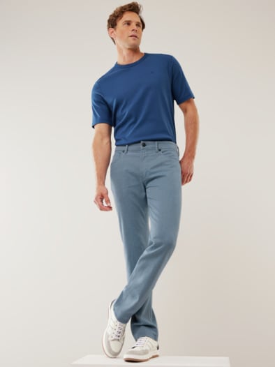 Jeans Sattlerstich Hellblau