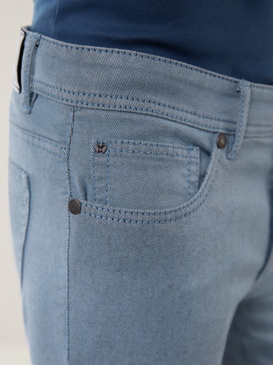 Jeans Sattlerstich Hellblau