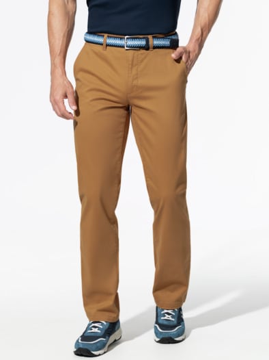 Baumwoll-Chino Diamant Karamell