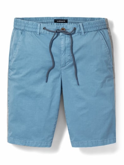 Urlaubs-Bermudas Baumwollstretch Mittelblau