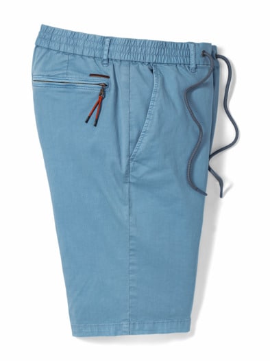 Urlaubs-Bermudas Baumwollstretch Mittelblau