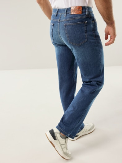 Extraglatt Flex Jeans Comfort Fit Mid Blue