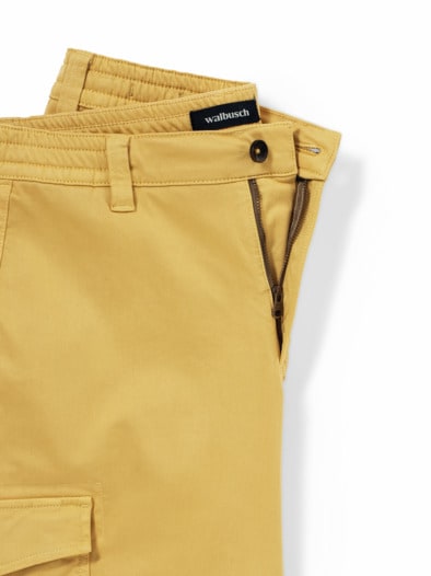 8-Taschen-Cargo-Bermudas Gelb