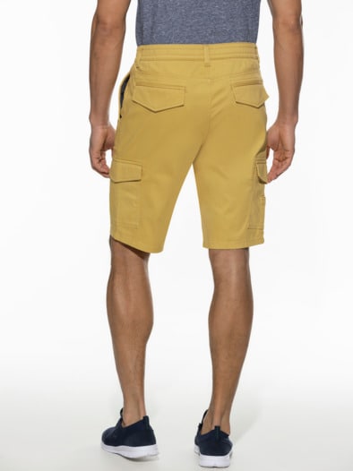 8-Taschen-Cargo-Bermudas Gelb