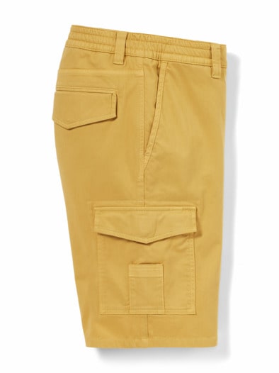 8-Taschen-Cargo-Bermudas Gelb