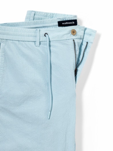 Seersucker Bermudas Aqua