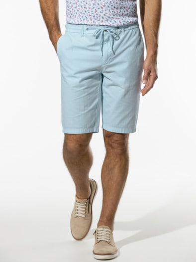 Seersucker Bermudas Aqua