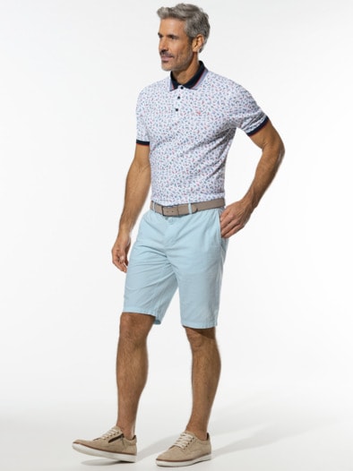 Seersucker Bermudas Aqua