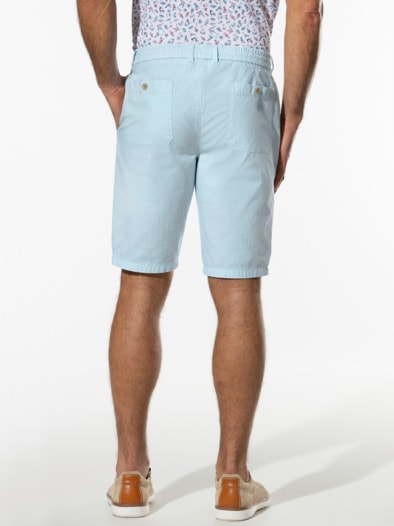 Seersucker Bermudas Aqua