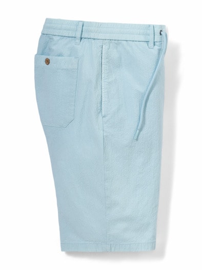 Seersucker Bermudas Aqua