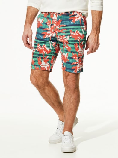 Organic Cotton Bermudas Orange/Türkis