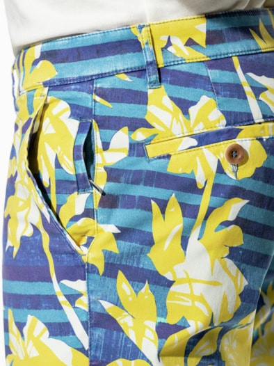 Organic Cotton Bermudas Blau/Gelb