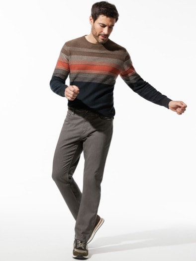 Bicolor Five-Pocket Supersoft Taupe
