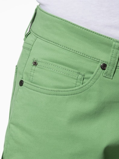 Five-Pocket Minimalprint Kleegrün