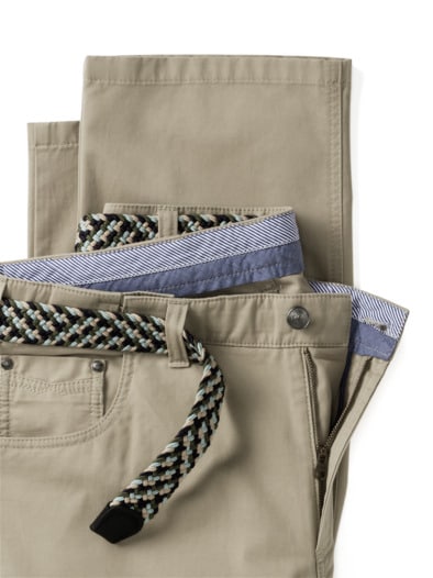 Extraglatt-Stretchbund Five Pocket Beige