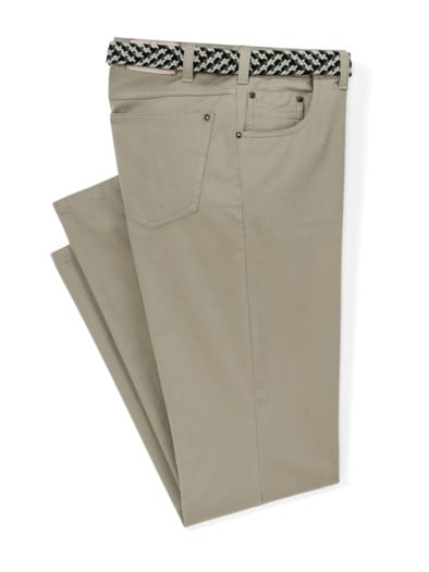 Extraglatt-Stretchbund Five Pocket Beige