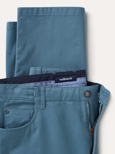 Extraglatt Dehnbund Five-Pocket Ozeanblau