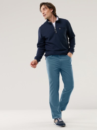 Extraglatt Dehnbund Five-Pocket Ozeanblau