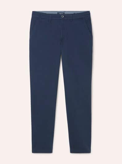 Elastische Chino aus Baumwolle Marine