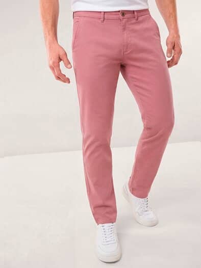 Elastische Chino aus Baumwolle Rosenholz
