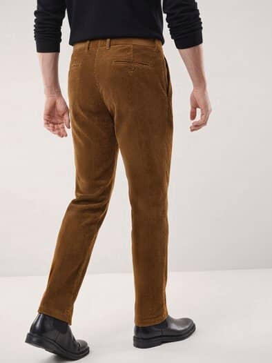 Cordhose mit Bundfalte Caramell
