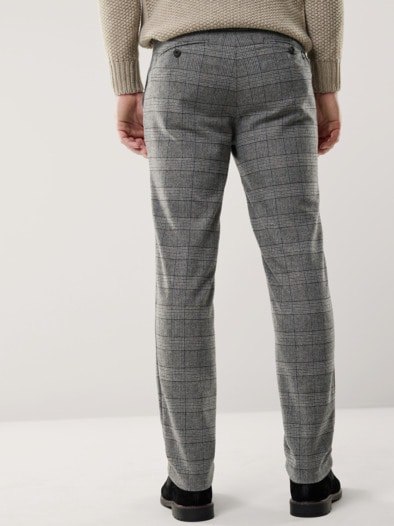 Premium Sport-Flanell Hose Grau kariert