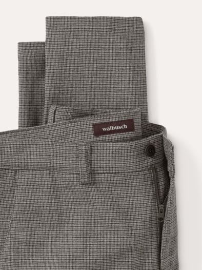 Premium Sport-Flanell Hose Beige Minikaro