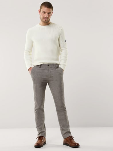 Premium Sport-Flanell Hose Beige Minikaro