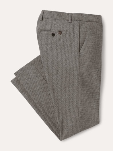 Premium Sport-Flanell Hose Beige Minikaro