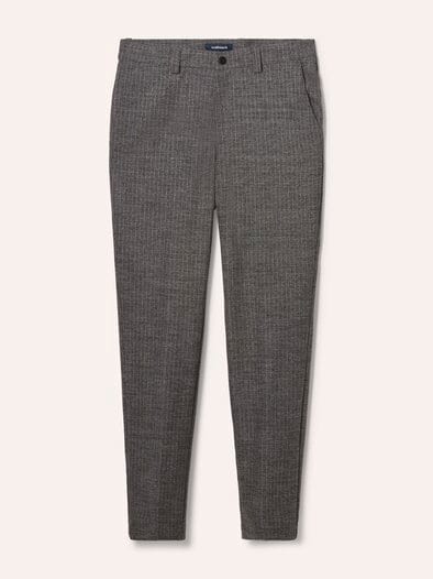 Premium Sport-Flanell Hose Grau Gestreift