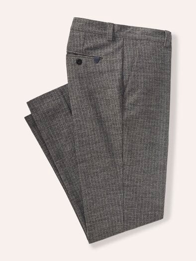 Premium Sport-Flanell Hose Grau Gestreift