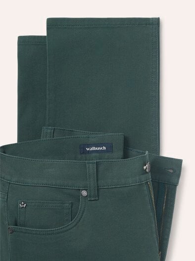 Wärmende Five Pocket Blaugrün