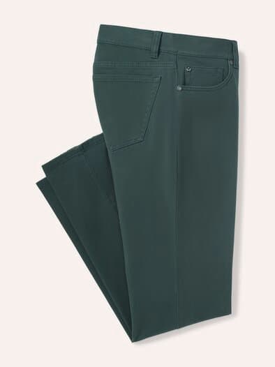 Wärmende Five Pocket Blaugrün